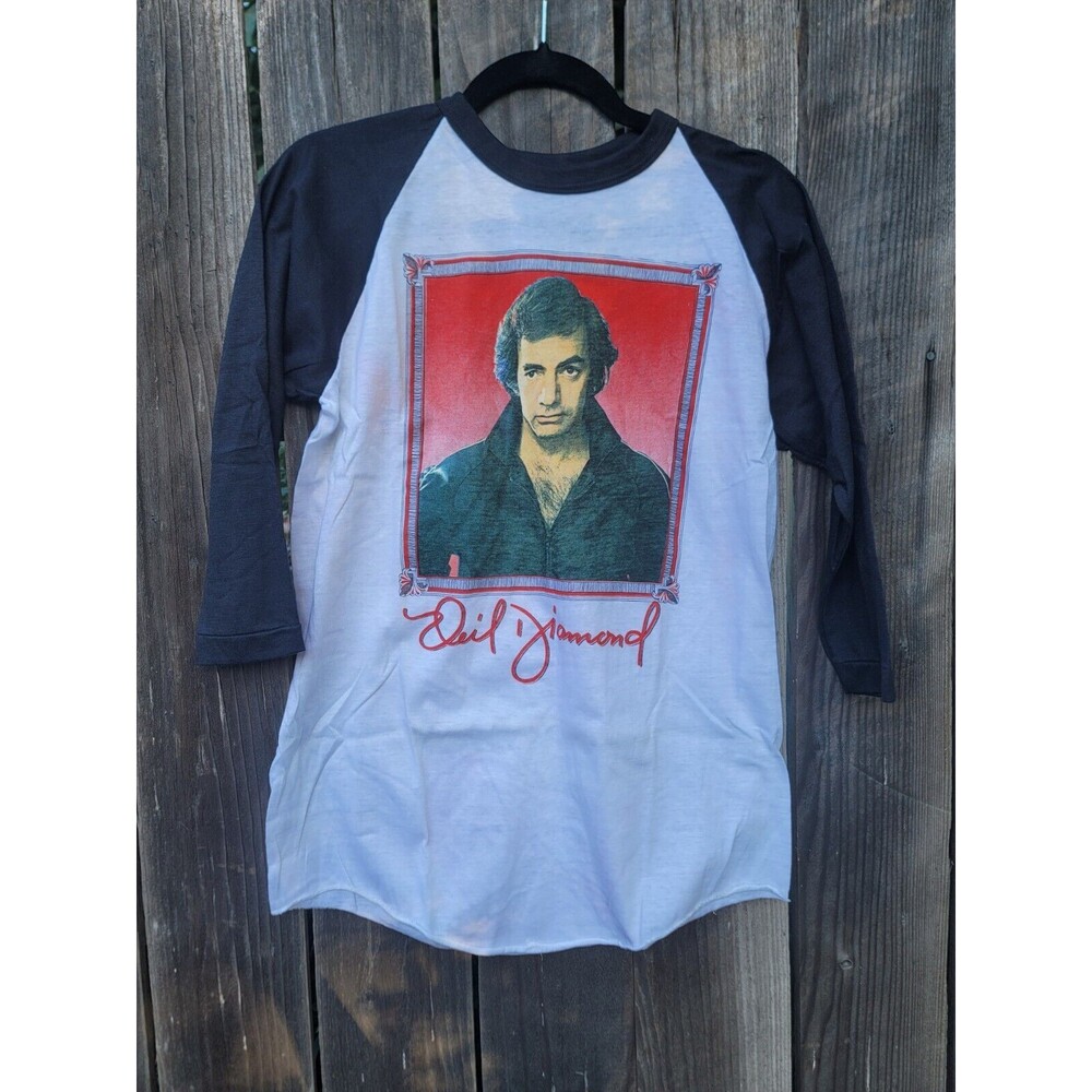 Vintage Neil Diamond Sold OUT at the Forum 1983 raglan‎ t-shirt L Excellent